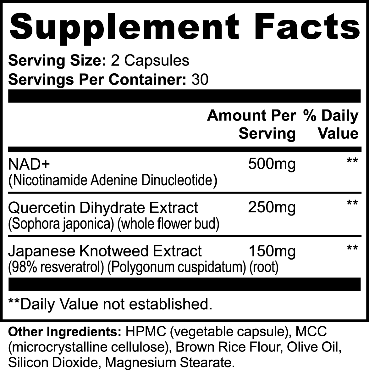 NAD+ with Quercetin & Resveratrol